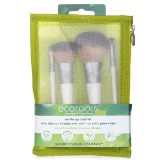 EcoTools On-The-Go Style Brush Kit set - Fresh Bloom Skin - Premium Skincare Solutions for Nourished, Hydrated, and Radiant Skin Every Day