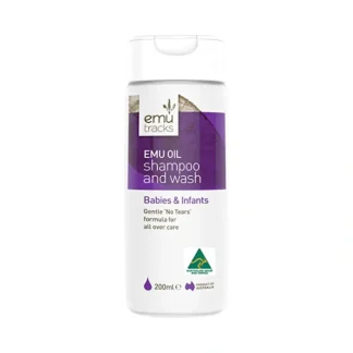 Emu Tracks Emu Oil Shampoo & Wash (Babies & Infants) 200ml - Fresh Bloom Skin - Premium Skincare Solutions for Nourished, Hydrated, and Radiant Skin Every Day