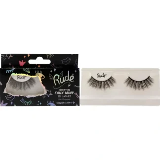 Essential Faux Mink 3D Lashes - Exquisite by Rude Cosmetics for Women - 1 Pc Pair - Fresh Bloom Skin - Premium Skincare Solutions for Nourished, Hydrated, and Radiant Skin Every Day