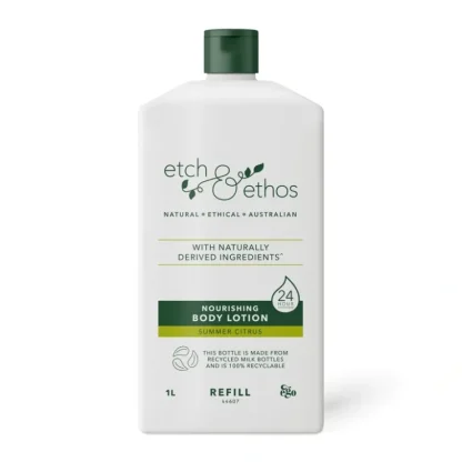 Etch&Ethos Nourishing Body Lotion 1L - Summer Citrus - Fresh Bloom Skin - Premium Skincare Solutions for Nourished, Hydrated, and Radiant Skin Every Day