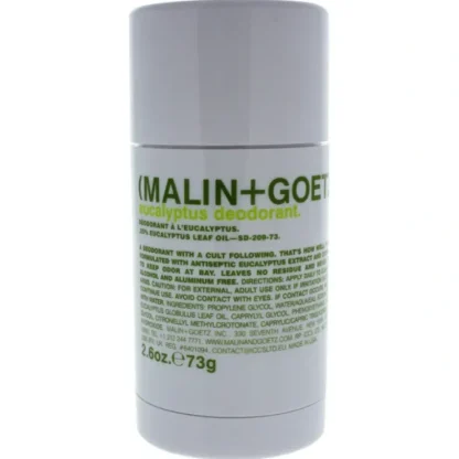Eucalyptus Deodorant Stick by Malin + Goetz for Unisex - 2.6 oz Deodorant Stick - Fresh Bloom Skin - Premium Skincare Solutions for Nourished, Hydrated, and Radiant Skin Every Day