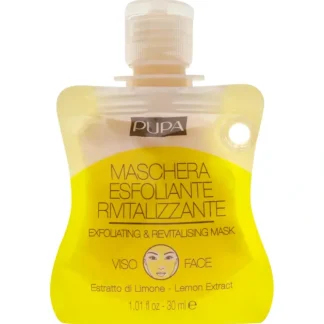 Exfoliating and Revitalizing Face Mask - Lemon Extract by Pupa Milano for Unisex - 1.01 oz Mask - Fresh Bloom Skin - Premium Skincare Solutions for Nourished, Hydrated, and Radiant Skin Every Day