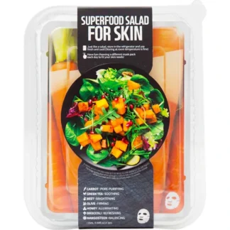 Farm Skin Superfood Salad Facial Sheet Mask For Skin - Carrot by Farm Skin for Unisex - 7 x 0.84 oz Mask - Fresh Bloom Skin - Premium Skincare Solutions for Nourished, Hydrated, and Radiant Skin Every Day
