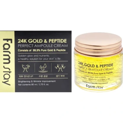 FarmStay 24K Gold and Peptide Perfect Ampoule Cream by FarmStay for Women - 2.7 oz Cream - Fresh Bloom Skin - Premium Skincare Solutions for Nourished, Hydrated, and Radiant Skin Every Day