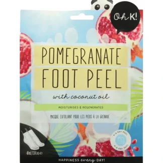 Foot Peel Mask - Pomegranate by Oh K! for Unisex - 1 Pair Mask - Fresh Bloom Skin - Premium Skincare Solutions for Nourished, Hydrated, and Radiant Skin Every Day