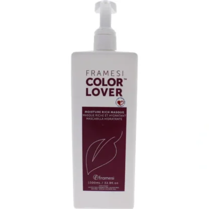 Framesi Color Lover Moisture Rich Masque by Framesi for Unisex - 33.8 oz Mask - Fresh Bloom Skin - Premium Skincare Solutions for Nourished, Hydrated, and Radiant Skin Every Day