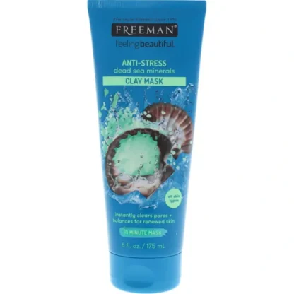 Freeman Feeling Beautiful Facial Anti-Stress Mask Dead Sea Minerals by Freeman for Unisex - 6 oz Mask - Fresh Bloom Skin - Premium Skincare Solutions for Nourished, Hydrated, and Radiant Skin Every Day