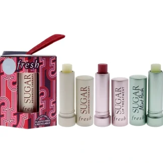 Fresh Tint and Treat Lip Care Kit by Fresh for Women - 3 Pc 0.07oz Sugar Tinted Lip Balm - Rose, 0.07oz Sugar Freshening Lip Treatment - Mint Rush, 0.07oz Sugar Advanced Therapy Treatment Lip Balm - Fresh Bloom Skin - Premium Skincare Solutions for Nourished, Hydrated, and Radiant Skin Every Day