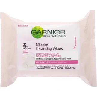 Garnier Micellar Cleansing Wipes 25 - Fresh Bloom Skin - Premium Skincare Solutions for Nourished, Hydrated, and Radiant Skin Every Day