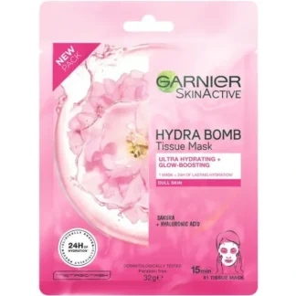 Garnier Skinactive Hydra Bomb Tissue Face Mask Sakura - Fresh Bloom Skin - Premium Skincare Solutions for Nourished, Hydrated, and Radiant Skin Every Day