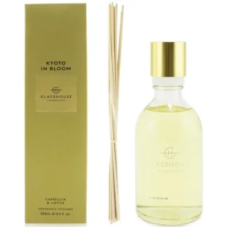 Glasshouse Diffuser - Kyoto In Bloom (Camellia & Lotus) 250ml/8.4oz - Fresh Bloom Skin - Premium Skincare Solutions for Nourished, Hydrated, and Radiant Skin Every Day