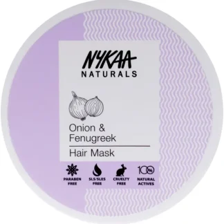 Hair Mask - Onion and Fenugreek by Nykaa Naturals for Women - 6.76 oz Masque - Fresh Bloom Skin - Premium Skincare Solutions for Nourished, Hydrated, and Radiant Skin Every Day