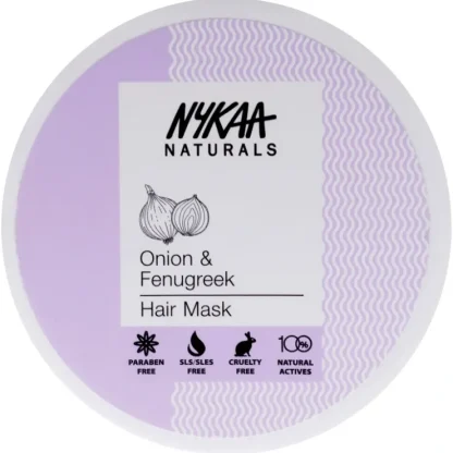 Hair Mask - Onion and Fenugreek by Nykaa Naturals for Women - 6.76 oz Masque - Fresh Bloom Skin - Premium Skincare Solutions for Nourished, Hydrated, and Radiant Skin Every Day