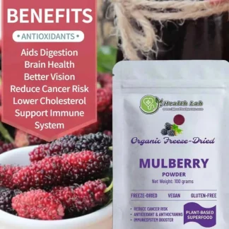 Health Lab SUPERFOOD - Organic Mulberry Powder (100grams) | Boost immune system,anti-cancer, anti-aging Fixed Size - Fresh Bloom Skin - Premium Skincare Solutions for Nourished, Hydrated, and Radiant Skin Every Day