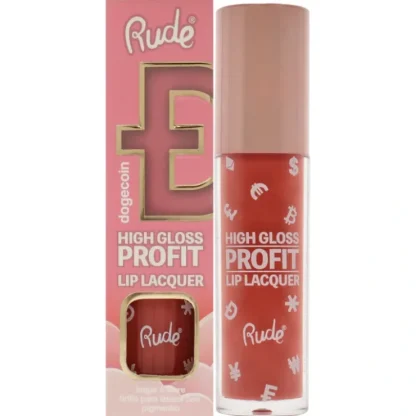 High Gloss Profit Lip Lacquer - Dogecoin by Rude Cosmetics for Women - 0.141 oz Lip Gloss - Fresh Bloom Skin - Premium Skincare Solutions for Nourished, Hydrated, and Radiant Skin Every Day