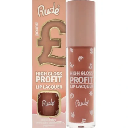 High Gloss Profit Lip Lacquer - Pound by Rude Cosmetics for Women - 0.141 oz Lip Gloss - Fresh Bloom Skin - Premium Skincare Solutions for Nourished, Hydrated, and Radiant Skin Every Day