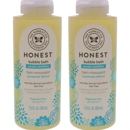 Honest Bubble Bath - Fragrance Free by Honest for Kids - 12 oz Bubble Bath - Pack of 2 - Fresh Bloom Skin - Premium Skincare Solutions for Nourished, Hydrated, and Radiant Skin Every Day