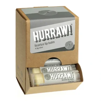 Hurraw! Lip Balm Licorice 4.8g x 24 Display - Fresh Bloom Skin - Premium Skincare Solutions for Nourished, Hydrated, and Radiant Skin Every Day