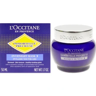 Immortelle Precious Overnight Mask by LOccitane for Unisex - 1.7 oz Mask - Fresh Bloom Skin - Premium Skincare Solutions for Nourished, Hydrated, and Radiant Skin Every Day