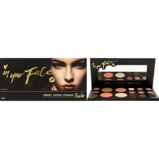 In Your Face 3-in-1 Palette by Rude Cosmetics for Women - 0.84 oz Makeup - Fresh Bloom Skin - Premium Skincare Solutions for Nourished, Hydrated, and Radiant Skin Every Day