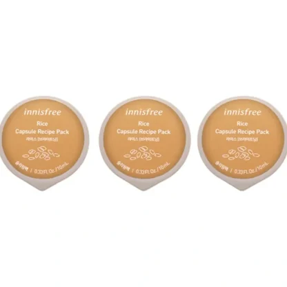 Innisfree Capsule Recipe Pack Mask - Rice by Innisfree for Unisex - 0.33 oz Mask - Pack of 3 - Fresh Bloom Skin - Premium Skincare Solutions for Nourished, Hydrated, and Radiant Skin Every Day