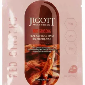 Jigott Red Ginseng Real Ampoule Mask 27ml (10pcs) Fixed Size - Fresh Bloom Skin - Premium Skincare Solutions for Nourished, Hydrated, and Radiant Skin Every Day