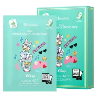 JM Solution Disney SELFIE BARRIER ROSE OF JERICHO MASK (Daisy) 10pcs - Fresh Bloom Skin - Premium Skincare Solutions for Nourished, Hydrated, and Radiant Skin Every Day