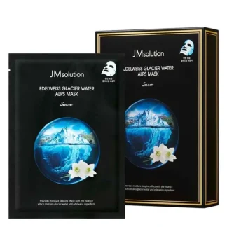 JM Solution EDELWEISS GLACIER WATER ALPS MASK SNOW 10pcs - Fresh Bloom Skin - Premium Skincare Solutions for Nourished, Hydrated, and Radiant Skin Every Day