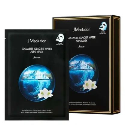 JM Solution EDELWEISS GLACIER WATER ALPS MASK SNOW 10pcs - Fresh Bloom Skin - Premium Skincare Solutions for Nourished, Hydrated, and Radiant Skin Every Day