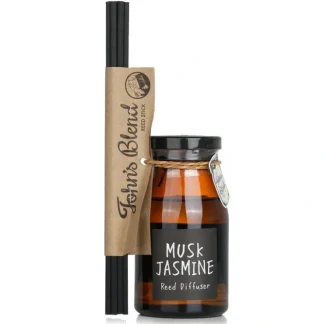 John's Blend Reed Diffuser - Musk Jasmine 140ml - Fresh Bloom Skin - Premium Skincare Solutions for Nourished, Hydrated, and Radiant Skin Every Day