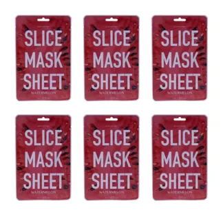 Kocostar Slice Sheet Mask - Watermelon by Kocostar for Unisex - 1 Pc Mask - Pack of 6 - Fresh Bloom Skin - Premium Skincare Solutions for Nourished, Hydrated, and Radiant Skin Every Day
