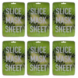 Kocostar Slice Sheet Mask - Kiwi by Kocostar for Unisex - 1 Pc Mask - Pack of 6 - Fresh Bloom Skin - Premium Skincare Solutions for Nourished, Hydrated, and Radiant Skin Every Day