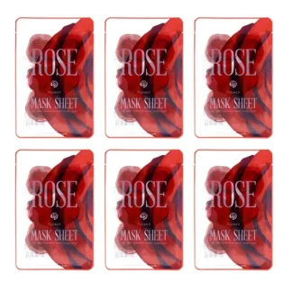 Kocostar Slice Sheet Mask - Rose Flower by Kocostar for Unisex - 1 Pc Mask - Pack of 6 - Fresh Bloom Skin - Premium Skincare Solutions for Nourished, Hydrated, and Radiant Skin Every Day