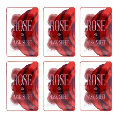 Kocostar Slice Sheet Mask - Rose Flower by Kocostar for Unisex - 1 Pc Mask - Pack of 6 - Fresh Bloom Skin - Premium Skincare Solutions for Nourished, Hydrated, and Radiant Skin Every Day