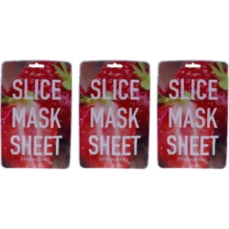 Kocostar Slice Sheet Mask - Strawberry by Kocostar for Unisex - 1 Pc Mask - Pack of 6 - Fresh Bloom Skin - Premium Skincare Solutions for Nourished, Hydrated, and Radiant Skin Every Day