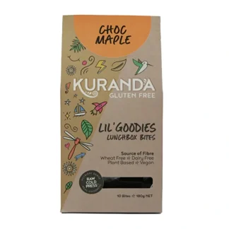 Kuranda Wholefoods Gluten Free Lil' Goodies Lunchbox Bites Choc Maple 18g x 10 Pack - Fresh Bloom Skin - Premium Skincare Solutions for Nourished, Hydrated, and Radiant Skin Every Day