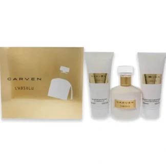 LAbsolu by Carven for Women - 3 Pc Gift Set 3.33oz EDP Spray, 3.33oz Perfumed Body Milk, 3.33oz Perfumed Bath and Shower Gel - Fresh Bloom Skin - Premium Skincare Solutions for Nourished, Hydrated, and Radiant Skin Every Day