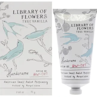 Library of Flowers True Vanilla Handcreme by Library of Flowers for Unisex - 2.65 oz Cream - Fresh Bloom Skin - Premium Skincare Solutions for Nourished, Hydrated, and Radiant Skin Every Day