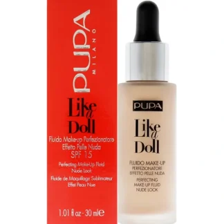 Like A Doll Perfecting Make-Up Fluid Nude Look Foundation SPF 15 - 030 Natural Beige by Pupa Milano for Women - 1.01 oz Foundation - Fresh Bloom Skin - Premium Skincare Solutions for Nourished, Hydrated, and Radiant Skin Every Day