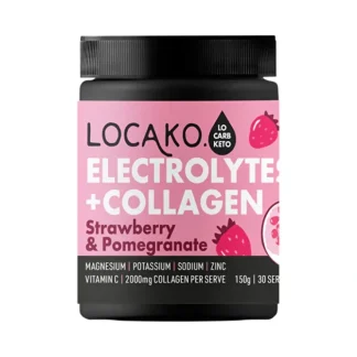 Locako Electrolytes + Collagen Strawberry & Pomegranate 150g - Fresh Bloom Skin - Premium Skincare Solutions for Nourished, Hydrated, and Radiant Skin Every Day