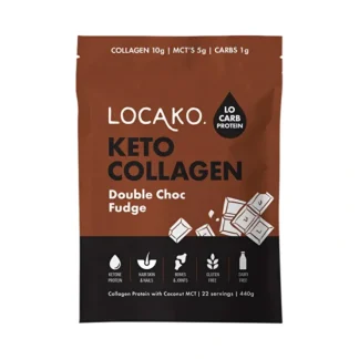 Locako Keto Collagen Double Choc Fudge (Collagen Protein with Coconut MCT) 440g - Fresh Bloom Skin - Premium Skincare Solutions for Nourished, Hydrated, and Radiant Skin Every Day