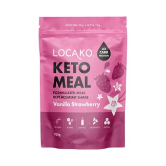 Locako Keto Meal (Formulated Meal Replacement Shake) Vanilla Strawberry 700g - Fresh Bloom Skin - Premium Skincare Solutions for Nourished, Hydrated, and Radiant Skin Every Day