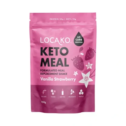 Locako Keto Meal (Formulated Meal Replacement Shake) Vanilla Strawberry 700g - Fresh Bloom Skin - Premium Skincare Solutions for Nourished, Hydrated, and Radiant Skin Every Day