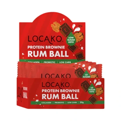 Locako Protein Brownie Ball Rum Ball 30g x 10 Display - Fresh Bloom Skin - Premium Skincare Solutions for Nourished, Hydrated, and Radiant Skin Every Day
