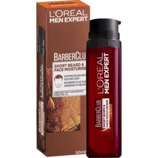 L'Oreal Paris Men Expert Barber Club Face & Beard Moisturiser 50ml - Fresh Bloom Skin - Premium Skincare Solutions for Nourished, Hydrated, and Radiant Skin Every Day
