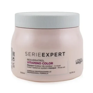 L'Oreal Professionnel Serie Expert - Vitamino Color Resveratrol Color Radiance System Masque 500ml/16.9oz - Fresh Bloom Skin - Premium Skincare Solutions for Nourished, Hydrated, and Radiant Skin Every Day