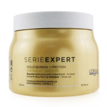L'Oreal Professionnel Serie Expert - Absolut Repair Gold Quinoa + Protein Instant Resurfacing Masque 500ml/16.9oz - Fresh Bloom Skin - Premium Skincare Solutions for Nourished, Hydrated, and Radiant Skin Every Day