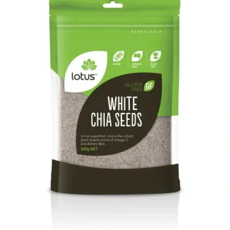Lotus Organic Chia Seeds White Gluten Free 500g - Fresh Bloom Skin - Premium Skincare Solutions for Nourished, Hydrated, and Radiant Skin Every Day