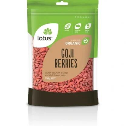 Lotus Organic Goji Berries 250g - Fresh Bloom Skin - Premium Skincare Solutions for Nourished, Hydrated, and Radiant Skin Every Day