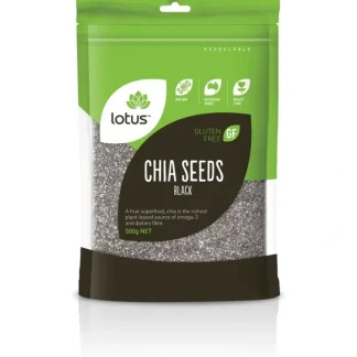 Lotus Organic Lotus Chia Seeds Black Gluten Free 500g - Fresh Bloom Skin - Premium Skincare Solutions for Nourished, Hydrated, and Radiant Skin Every Day